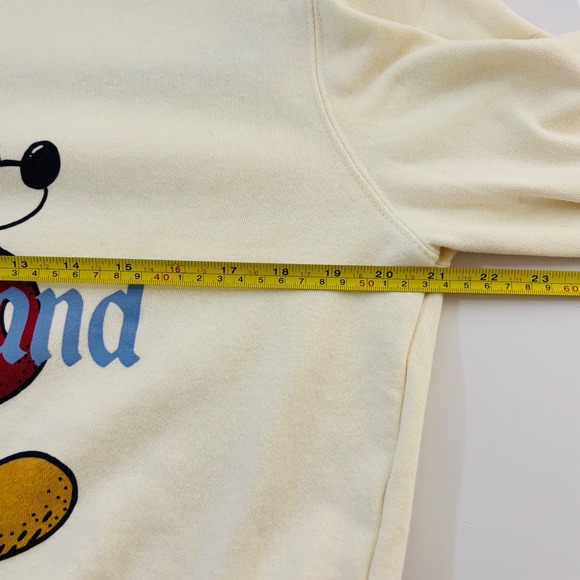 Disney Parks Walt Disney World Mickey Sweatshirt Cream Pullover Size Small - Picture 5 of 7